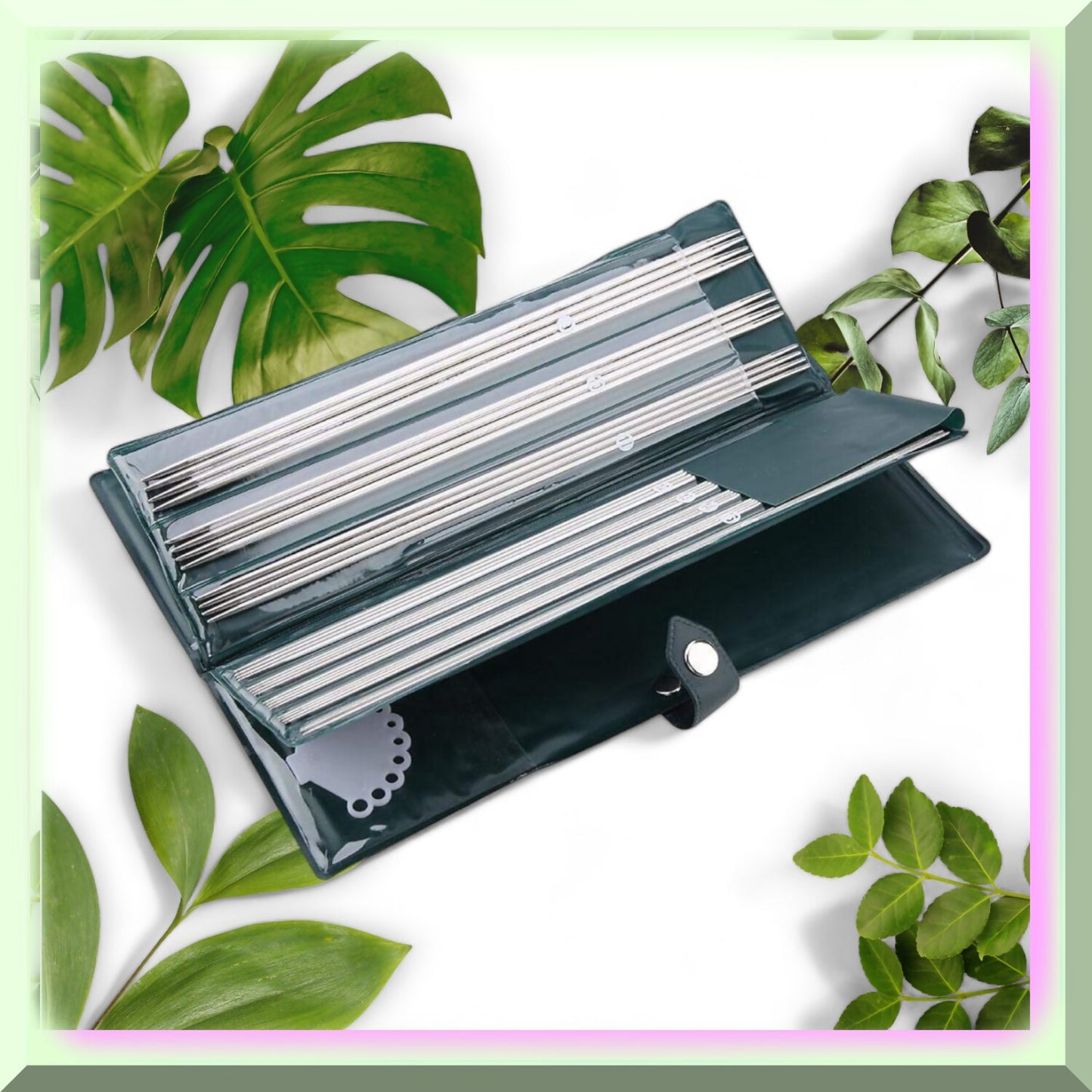 44pcs Stainless Steel Knitting Needle Set 25cm