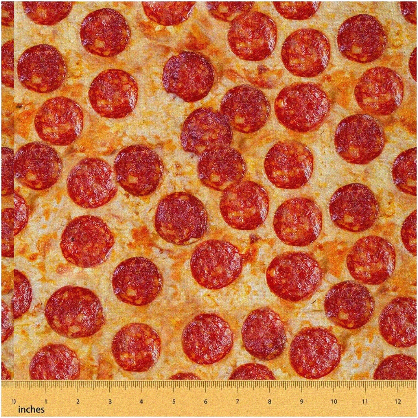 PizzaPrint Pepperoni Outdoor Fabric 1 Yard Red Orange