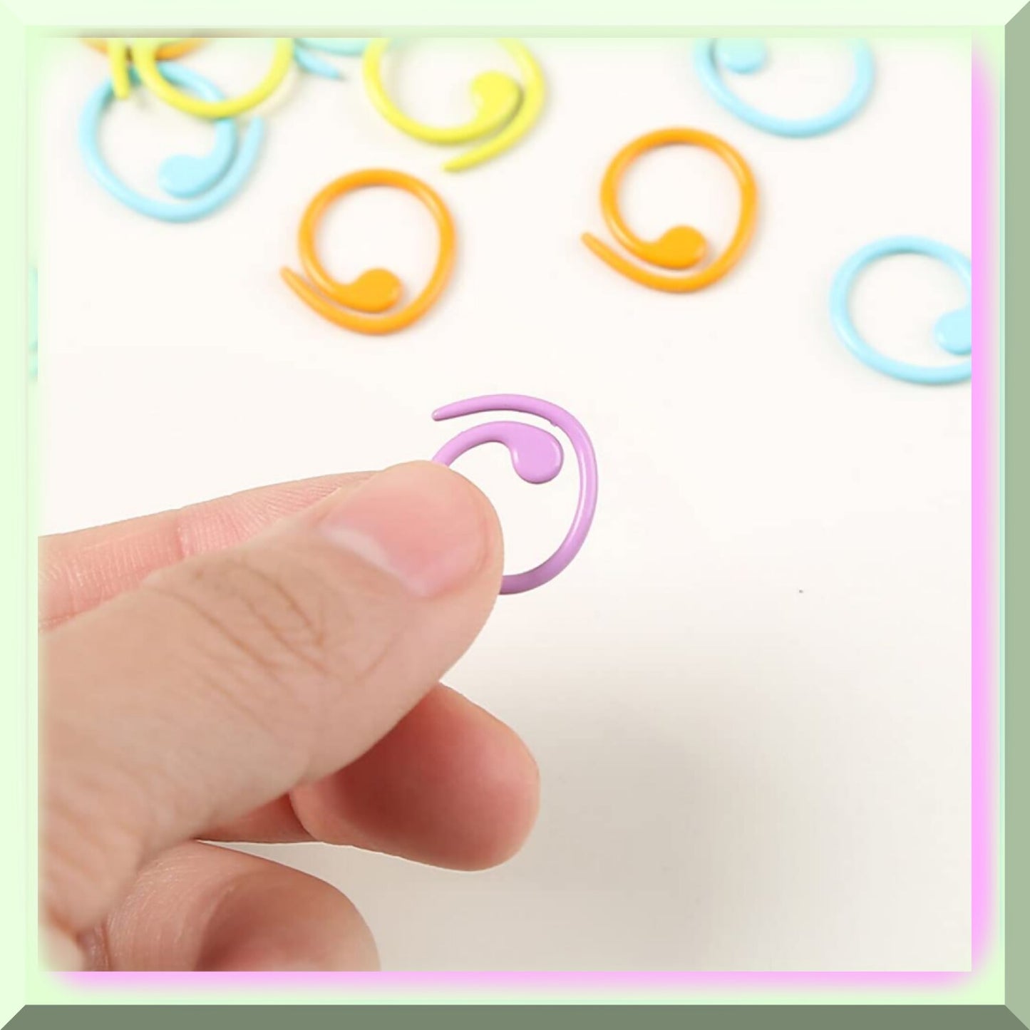 Colorful Metal Stitch Markers 50Pcs for Knitting Crocheting Sewing