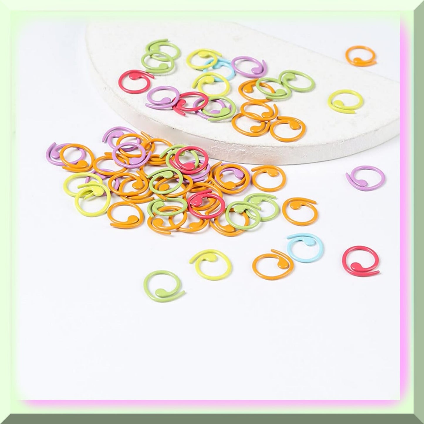 Colorful Metal Stitch Markers 50Pcs for Knitting Crocheting Sewing