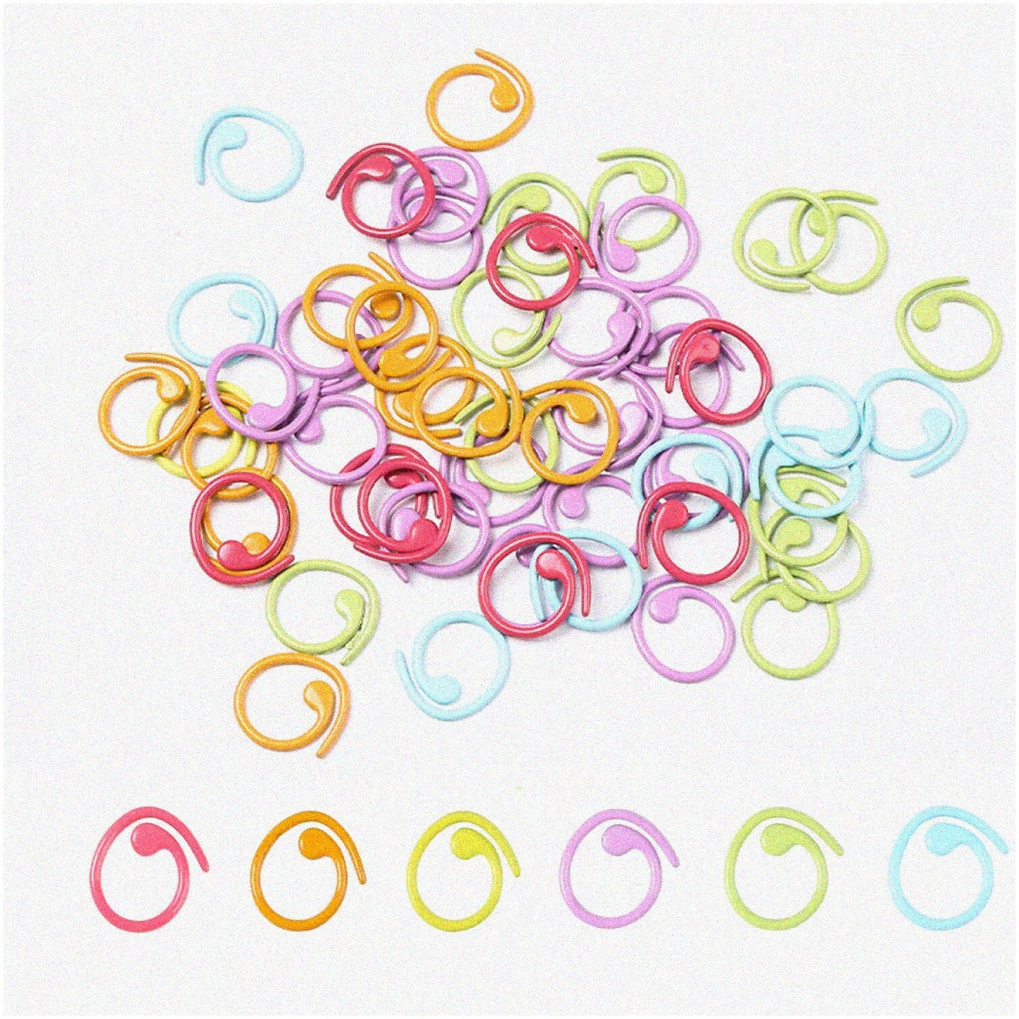 Colorful Metal Stitch Markers 50Pcs for Knitting Crocheting Sewing