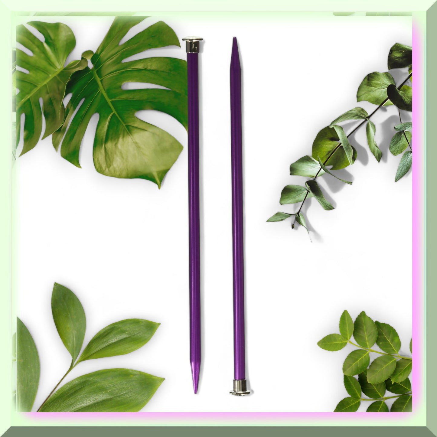 Violette KnitPro Aluminum Single Point Knitting Needles 10-Inch Size 11