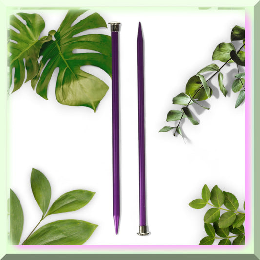 Violette KnitPro Aluminum Single Point Knitting Needles 10-Inch Size 11