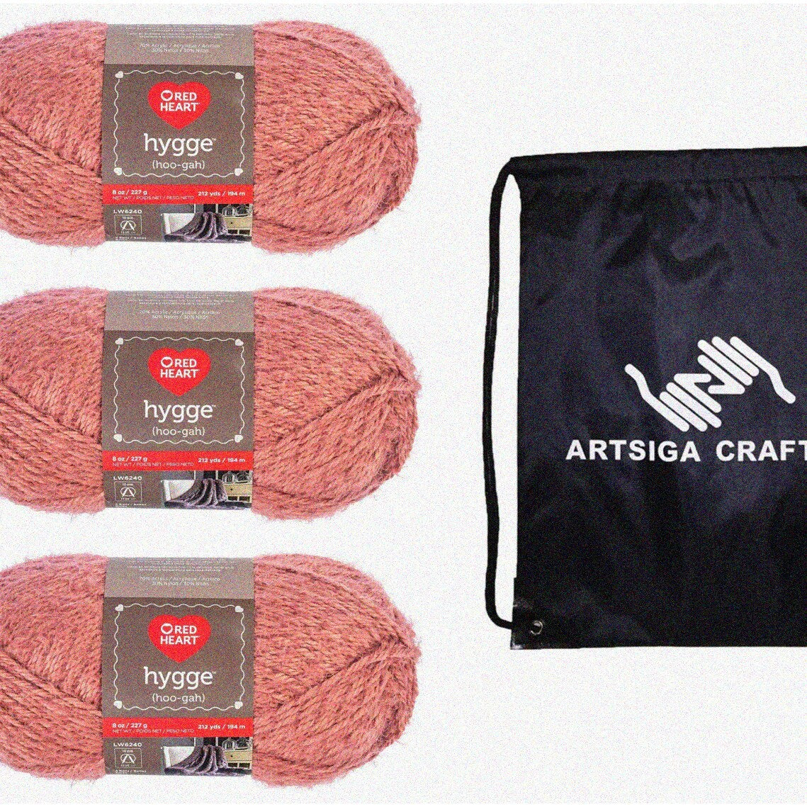 Rust Colored 8oz Yarn Bundle with Project Bag