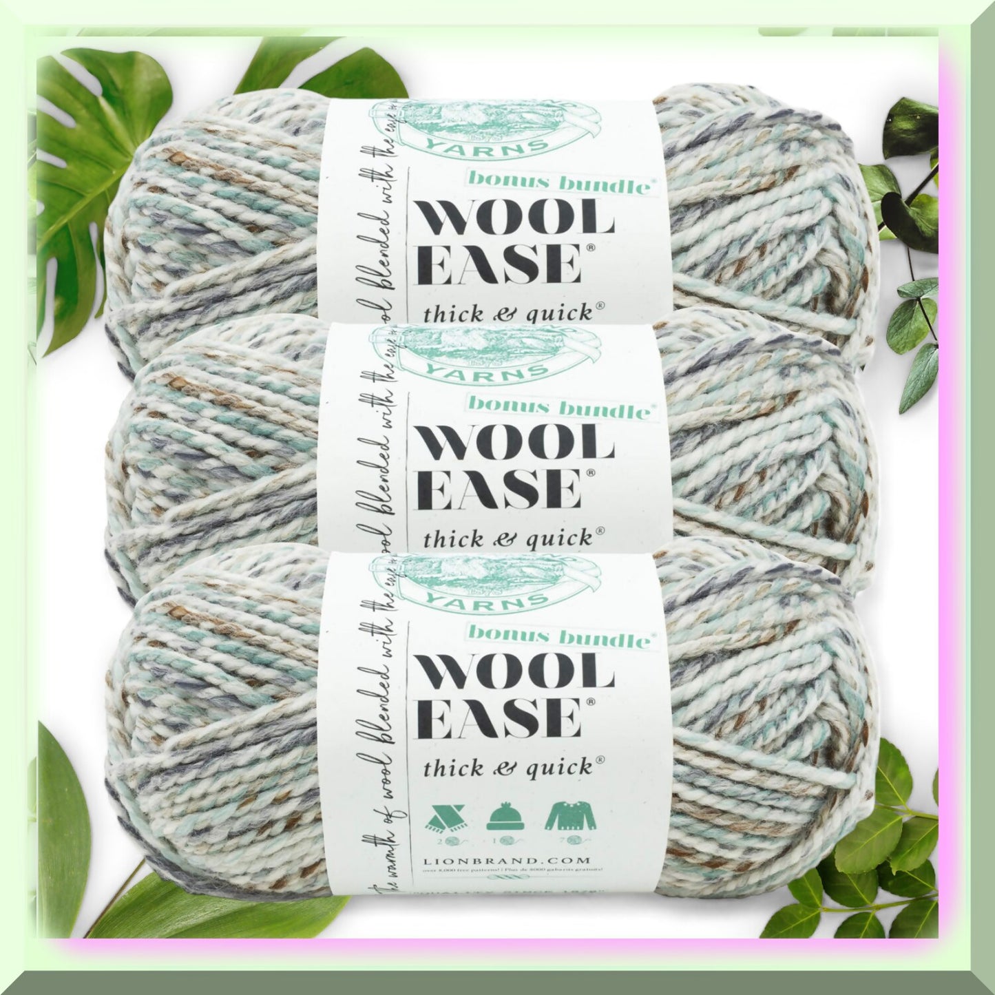 Seagl Bliss Bundle 3 Pack Wool-Ease Thick & Quick Yarn