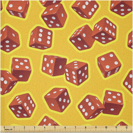 Marigold Dice Jackpot Fabric 5 Yards Stretch Knit