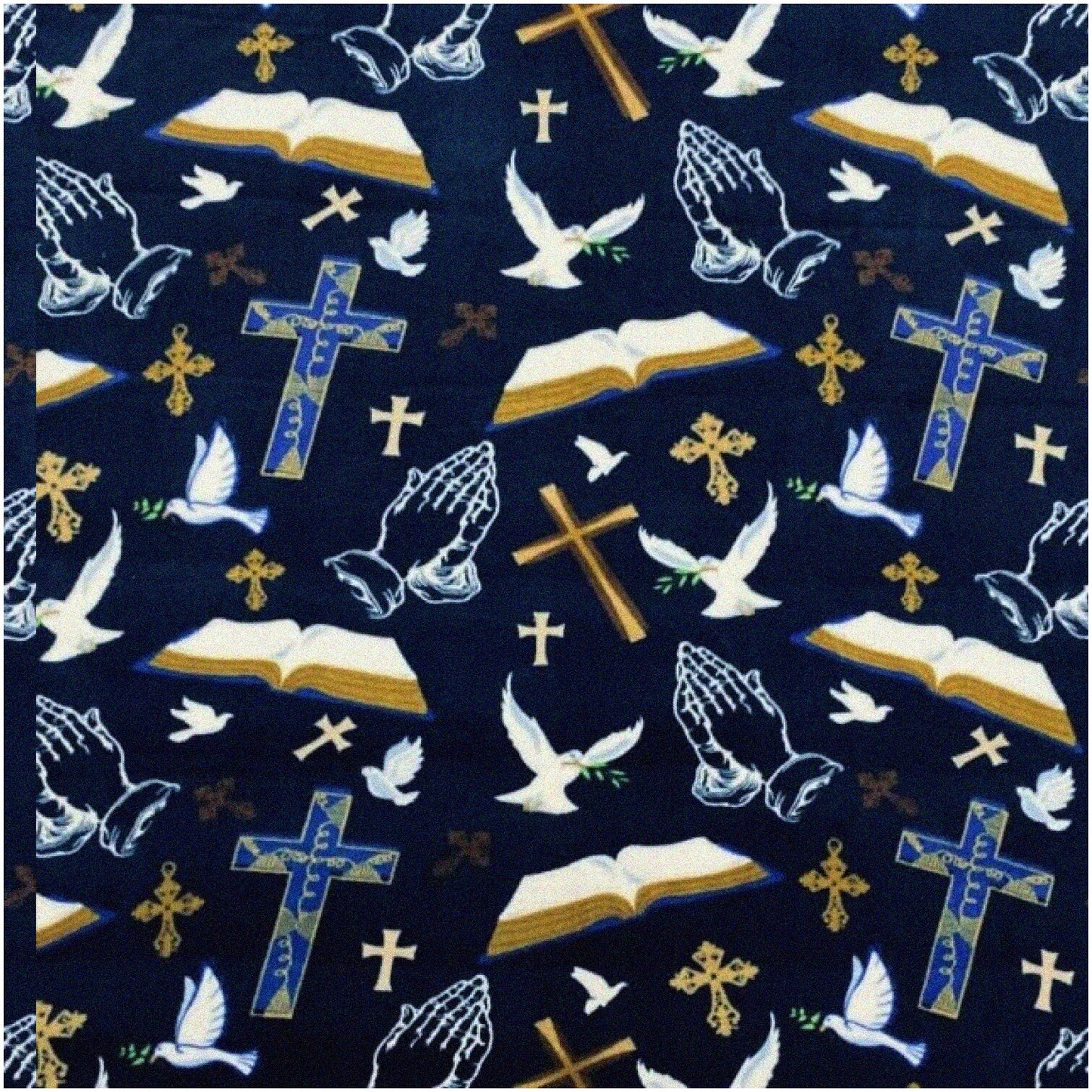 Christian Prayer Fleece Fabric 1 Yard
