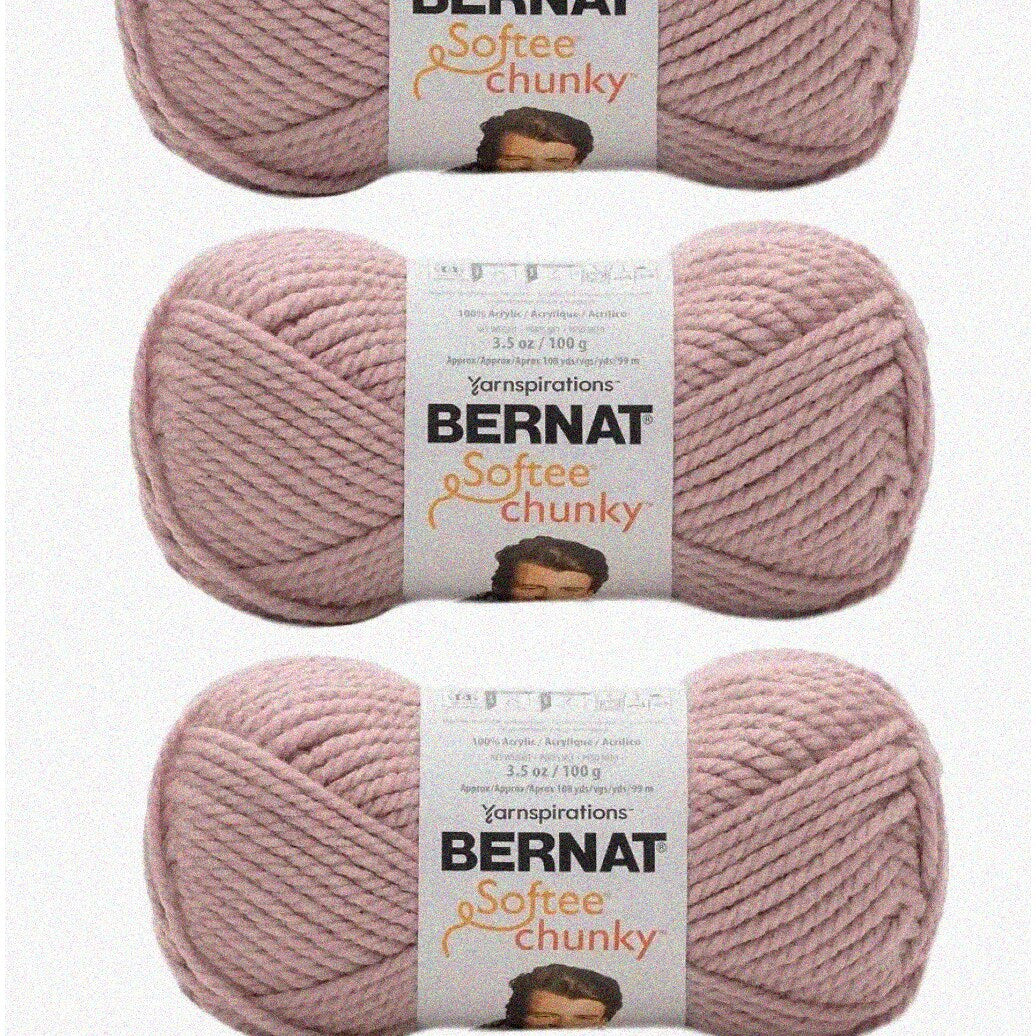 Chunky Gray Rose Yarn Set 3 Skeins Super Bulky Number 6
