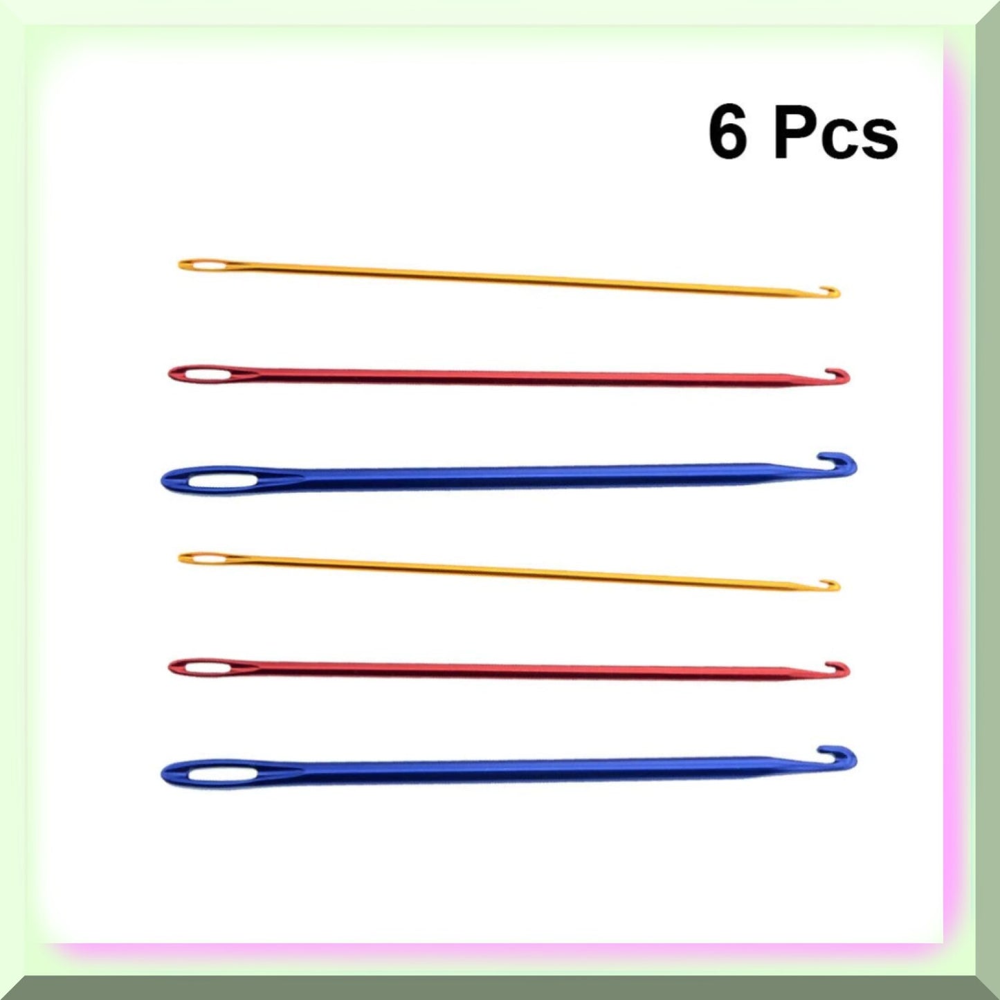 HoleyCraft 6pcs Metal Crochet Hooks Set 2.75mm-6.0mm