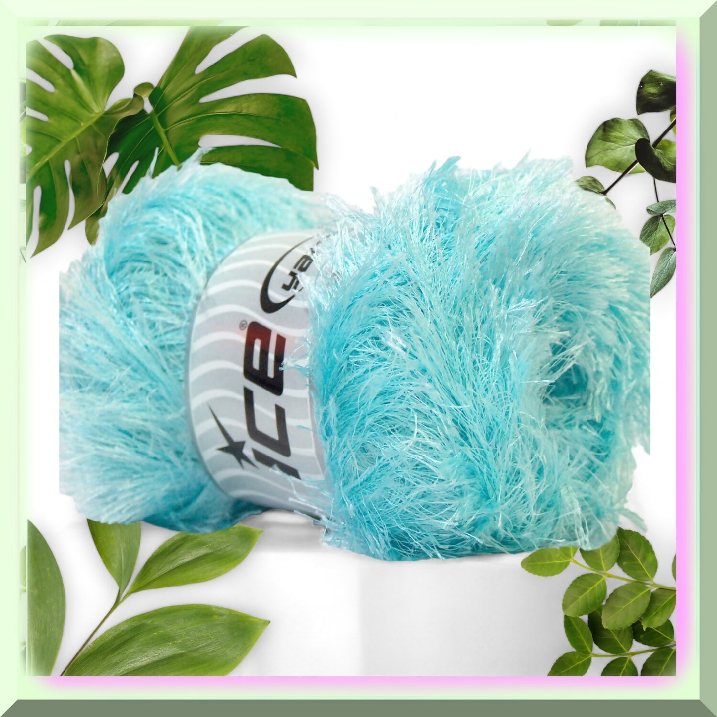 Turquoise Eyelash Yarn 100g 164 Yards