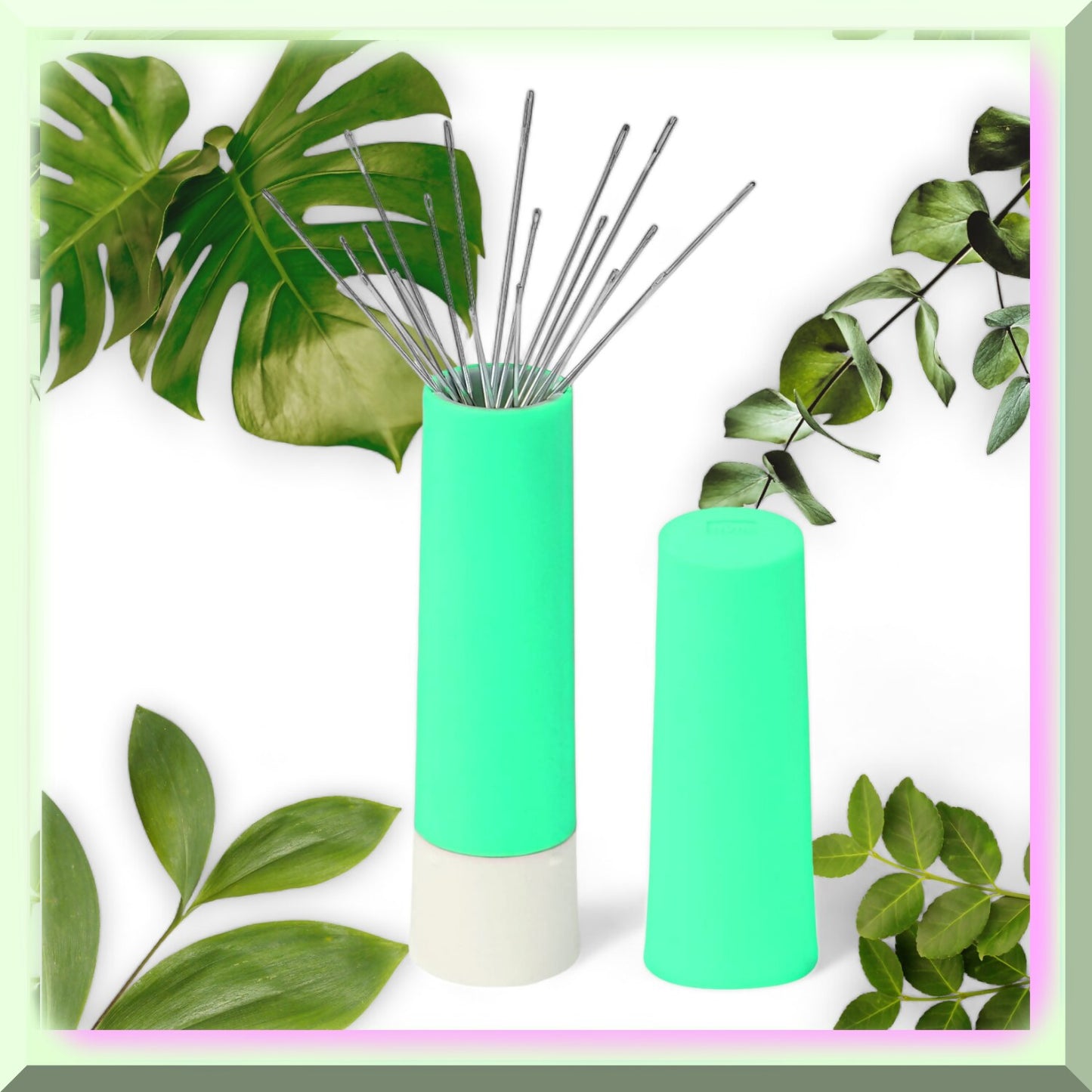 Turquoise Needle Twister with Magnetic Base and 19 Needles