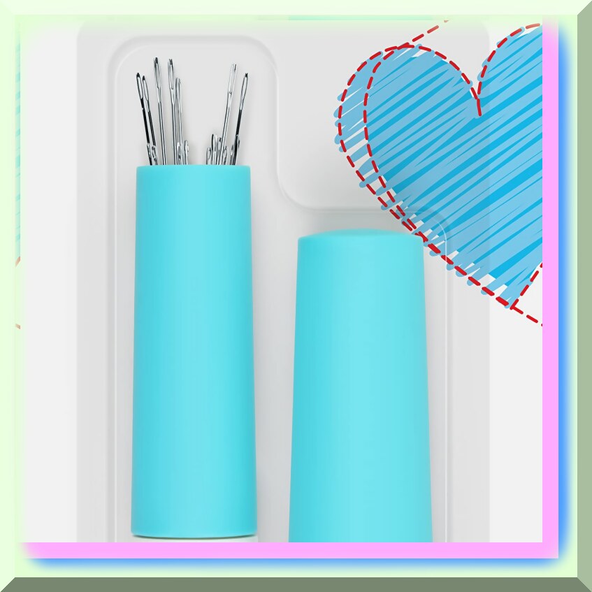 Turquoise Needle Twister with Magnetic Base and 19 Needles
