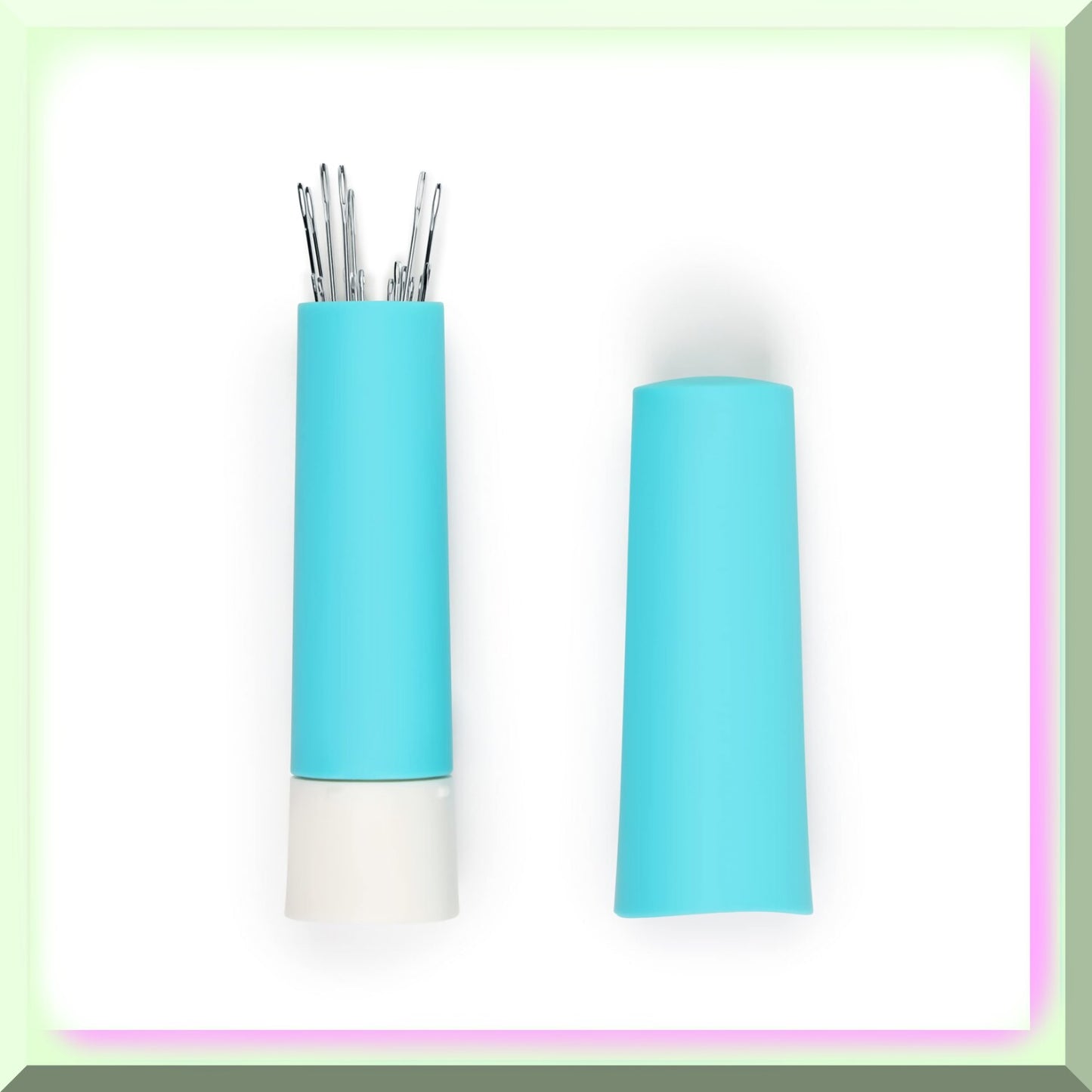 Turquoise Needle Twister with Magnetic Base and 19 Needles