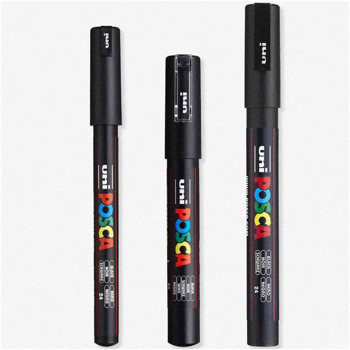 Precision Ink Art Set Black Water-Based Paint Markers Pack of 3