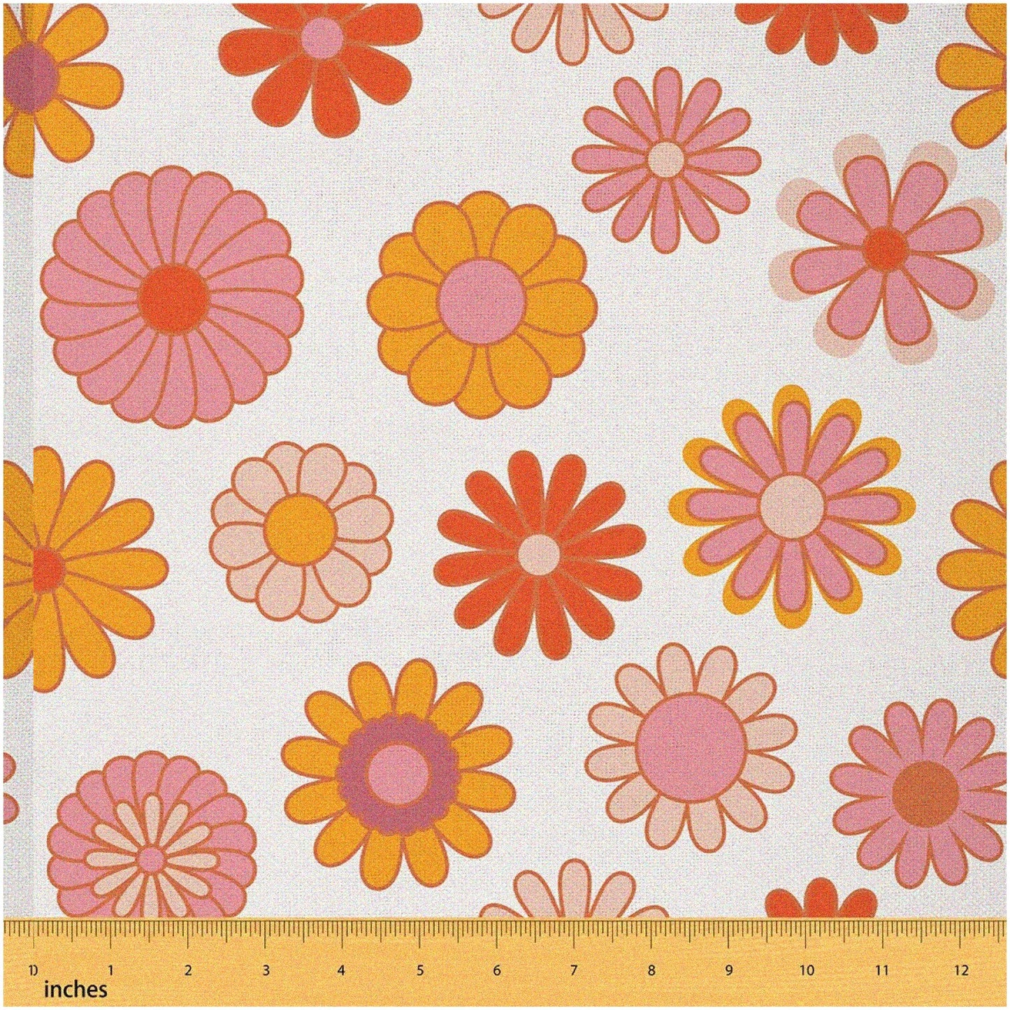 Retro Floral Bliss Fabric 36" x 59" Microfiber Yardage