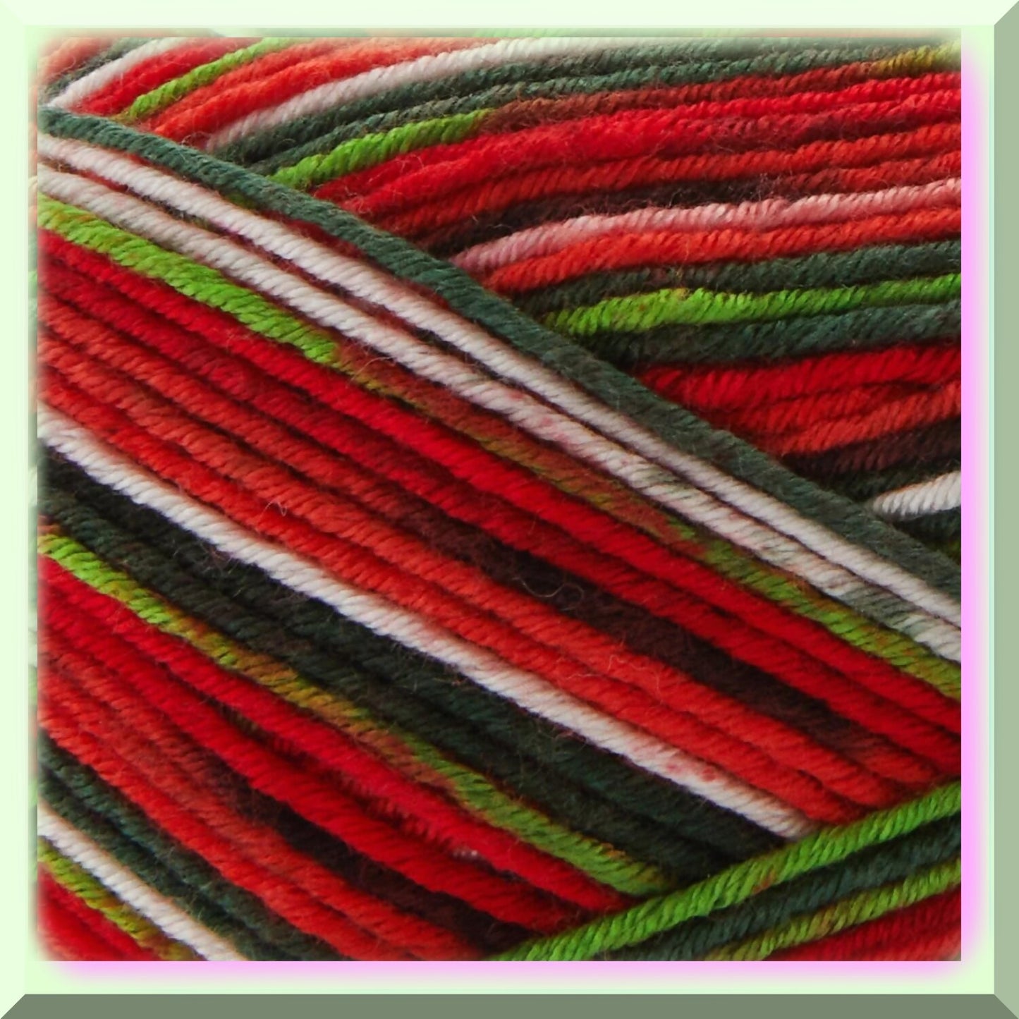 Vibrant Acrylic Yarn with Fruit Print, 235 yds