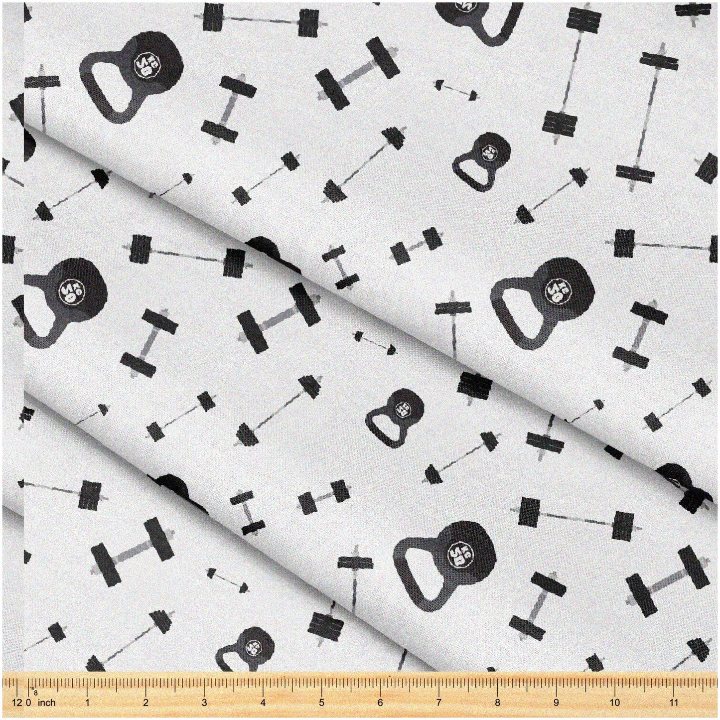 Barbell Patterned Fabric 58" x 1 Yard