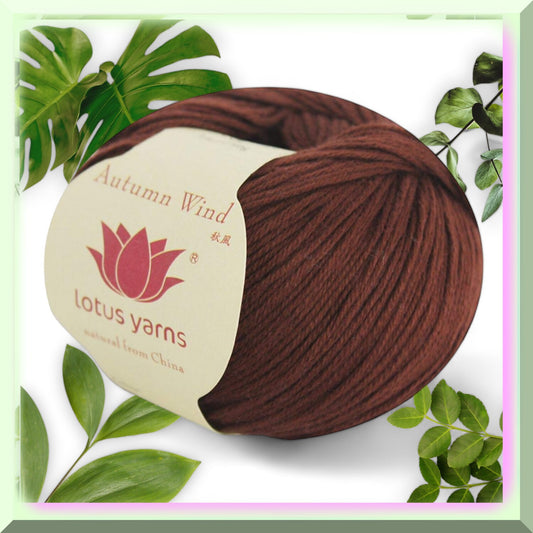 Autumn Breeze Cotton Cashmere Yarn 5 Balls 26-Coffee