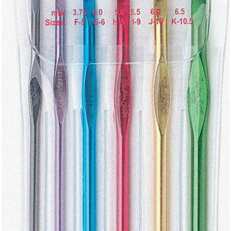 Crochet Hook Set 6-Piece Aluminum in Pouch