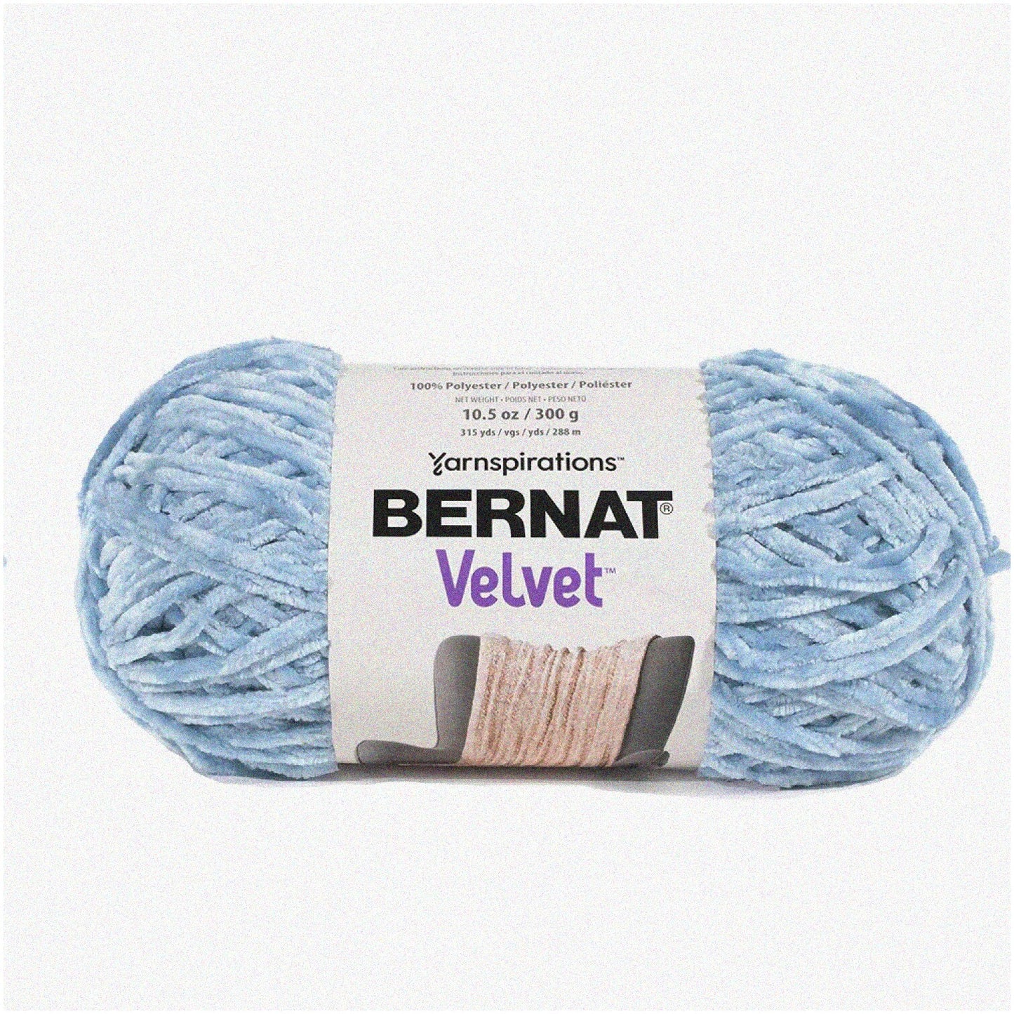 Smokey Blue Velvet Yarn 315 Yards Medium Polyester