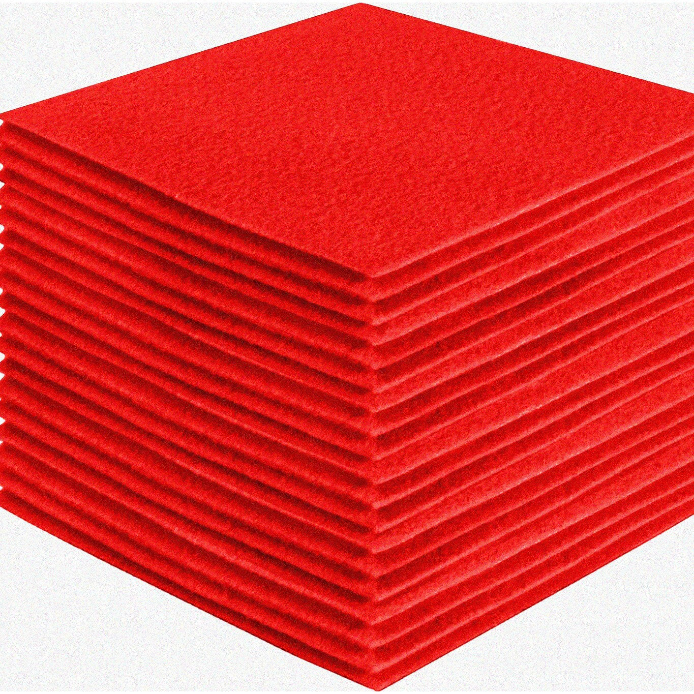 Hot Orange Felt Squares 42 Sheets 4x4 Inches