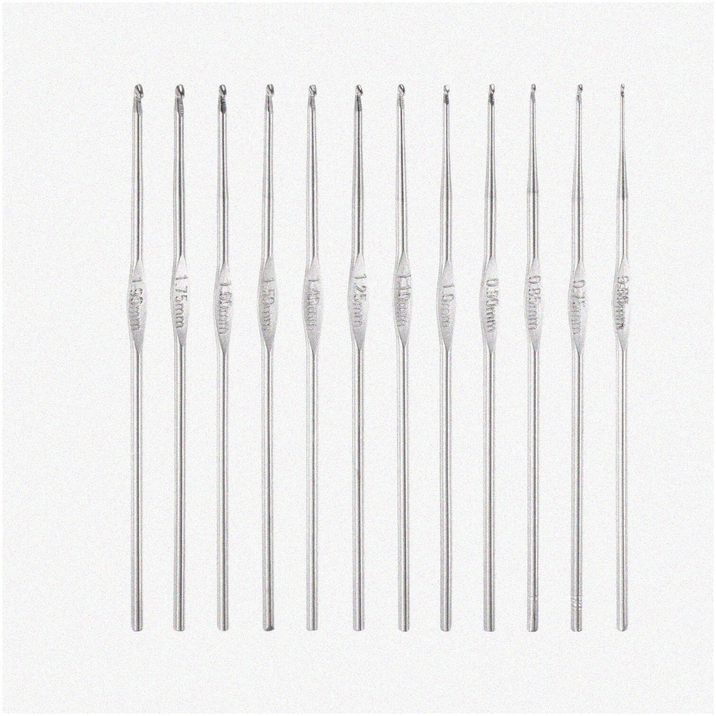 12Pcs Crochet and Knitting Needle Set 0.6mm-1.9mm