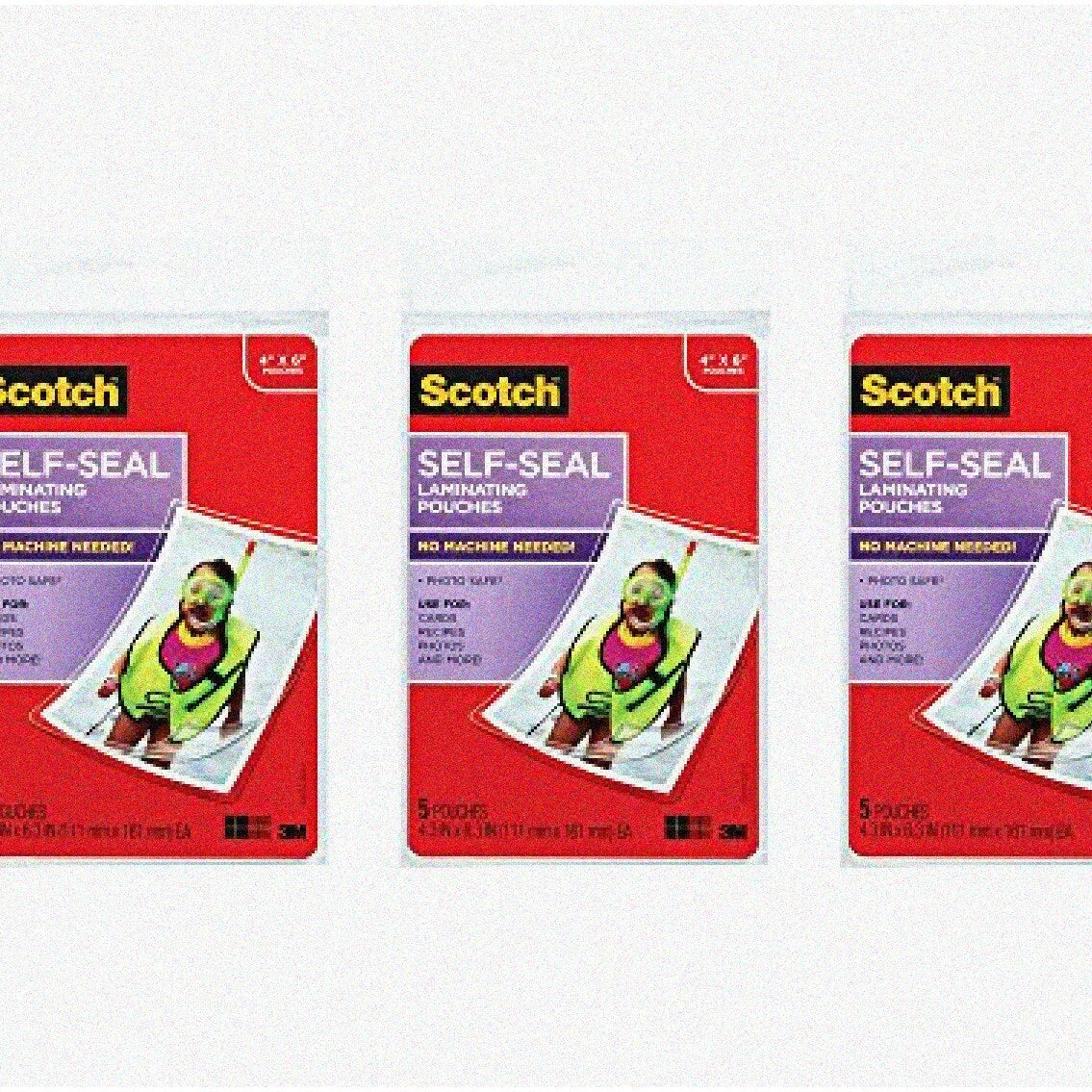 3-Pack 4x6 Self-Sealing Laminating Pouches