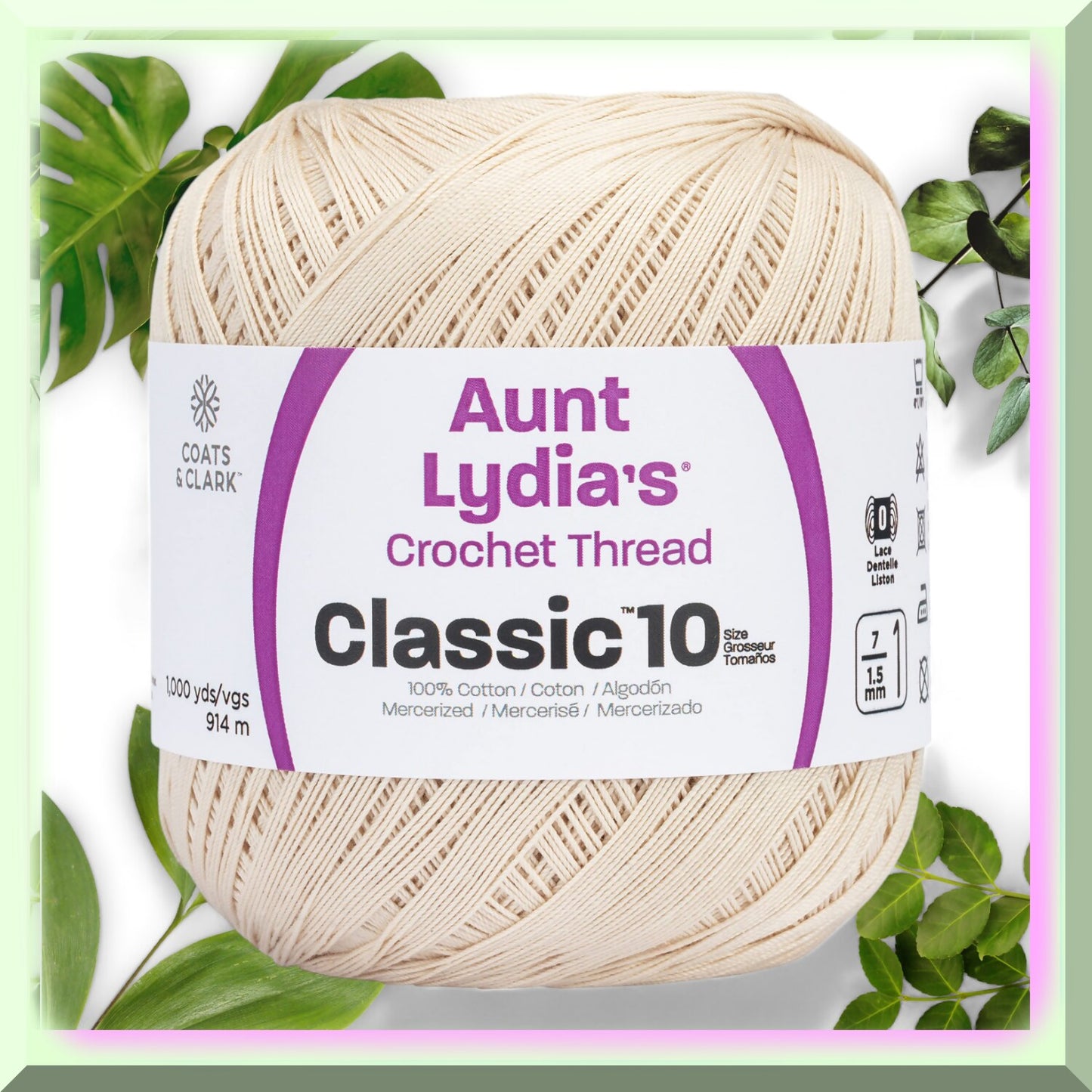 Crochet Cotton Thread 1000 Yards Natural Color