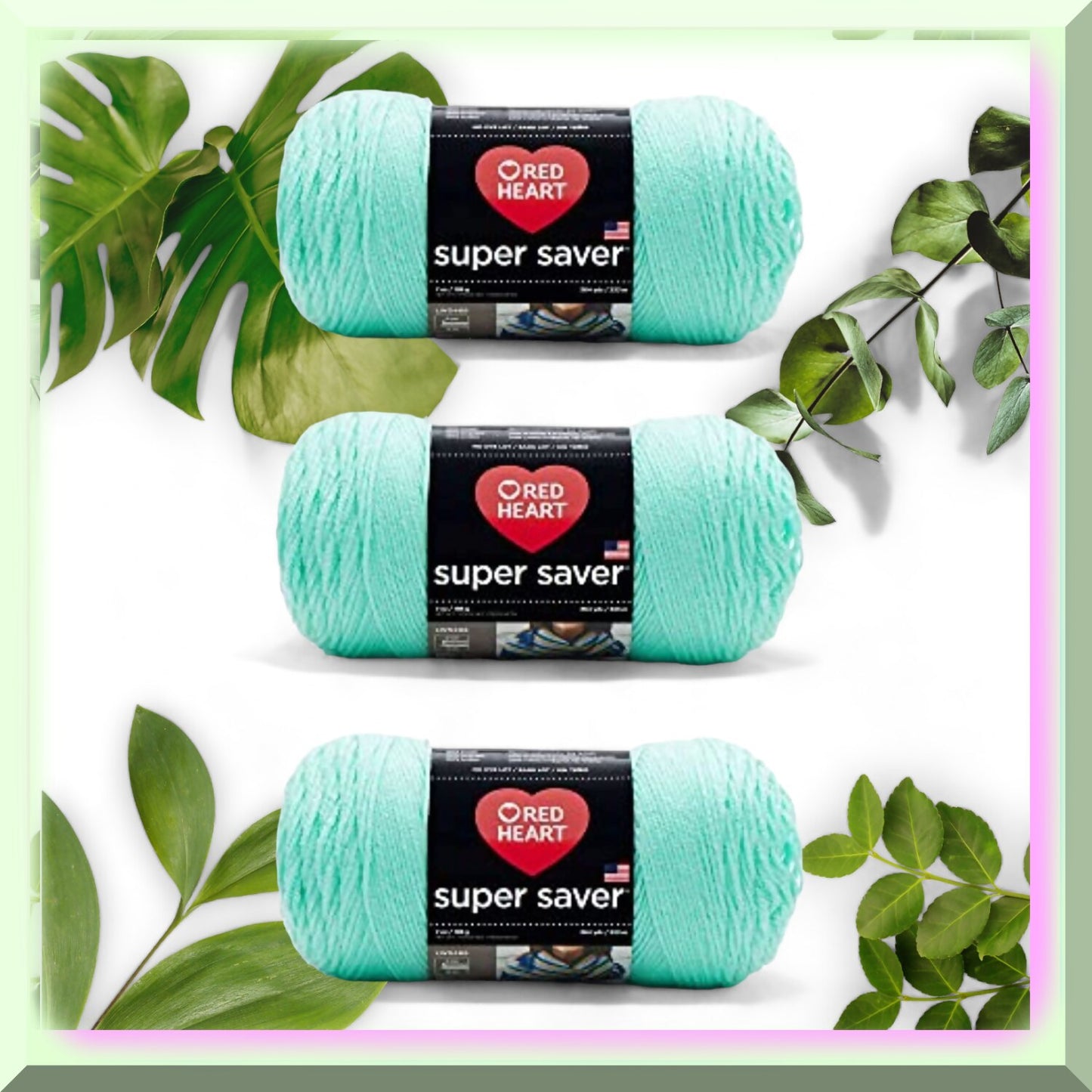 Minty Fresh Fiber Bundle 3 Pack Acrylic Yarn 198g/7oz