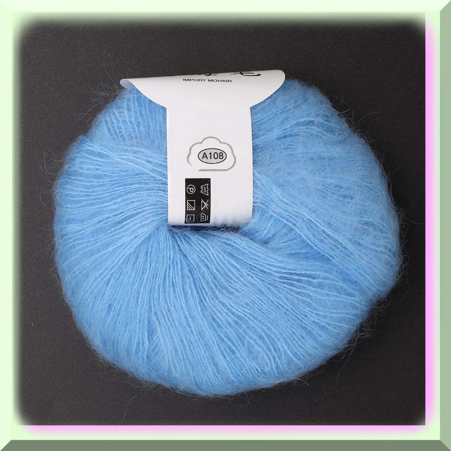 Light Blue Angora Mohair Yarn 12 Colors