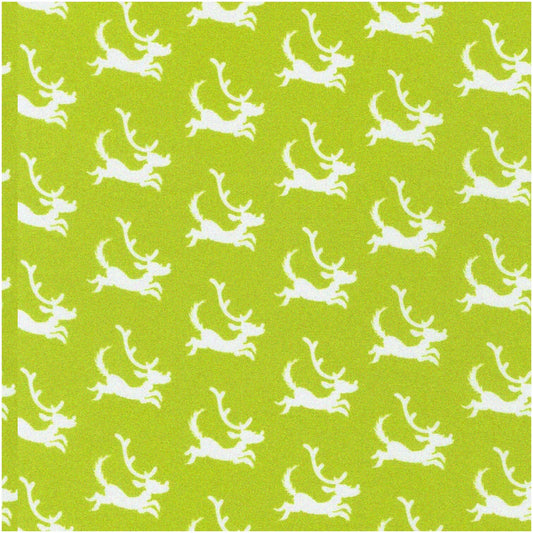 Whimsical Grinch Reindeer Fabric 44 Inches