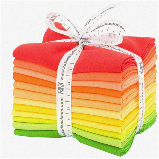 Citrus Burst Kona Cotton Fat Quarter Bundle - 12 Pieces
