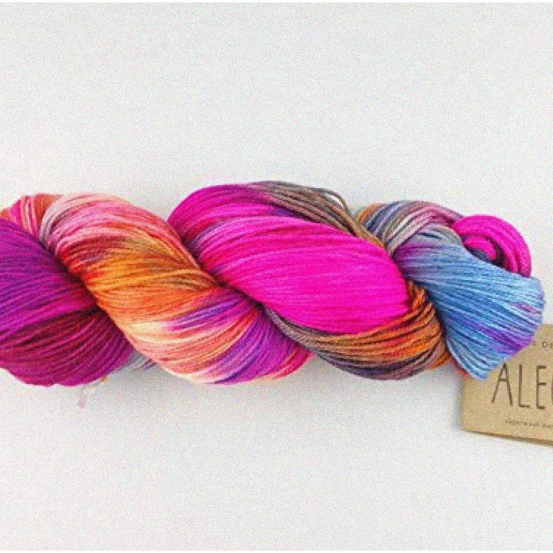 Vibrant Hand Dyed Sock Yarn 100g