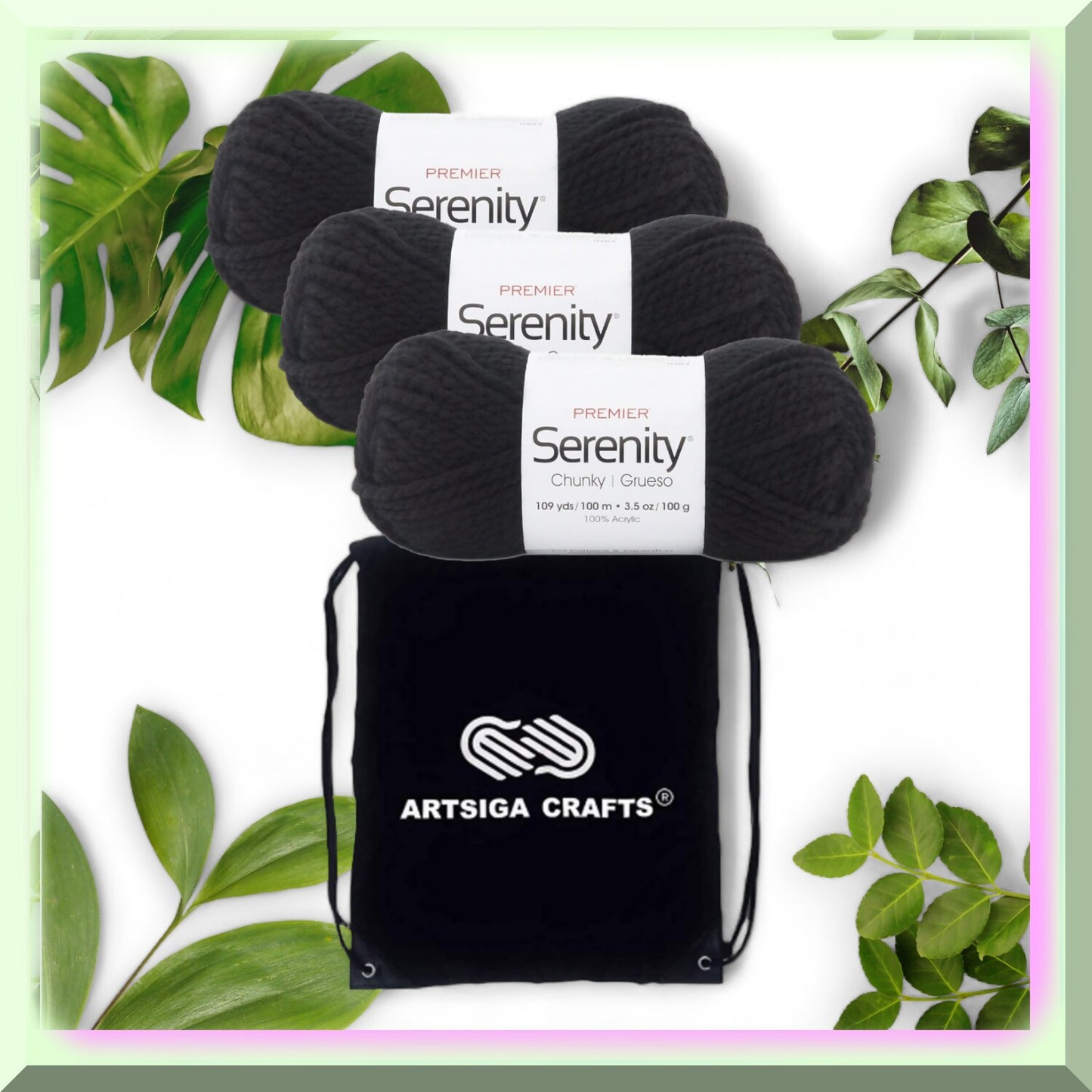 Raven Serenity Chunky Yarn Bundle 3 Skeins