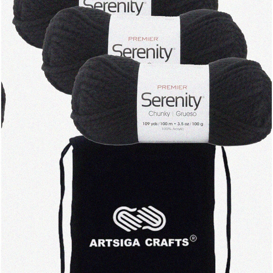 Raven Serenity Chunky Yarn Bundle 3 Skeins