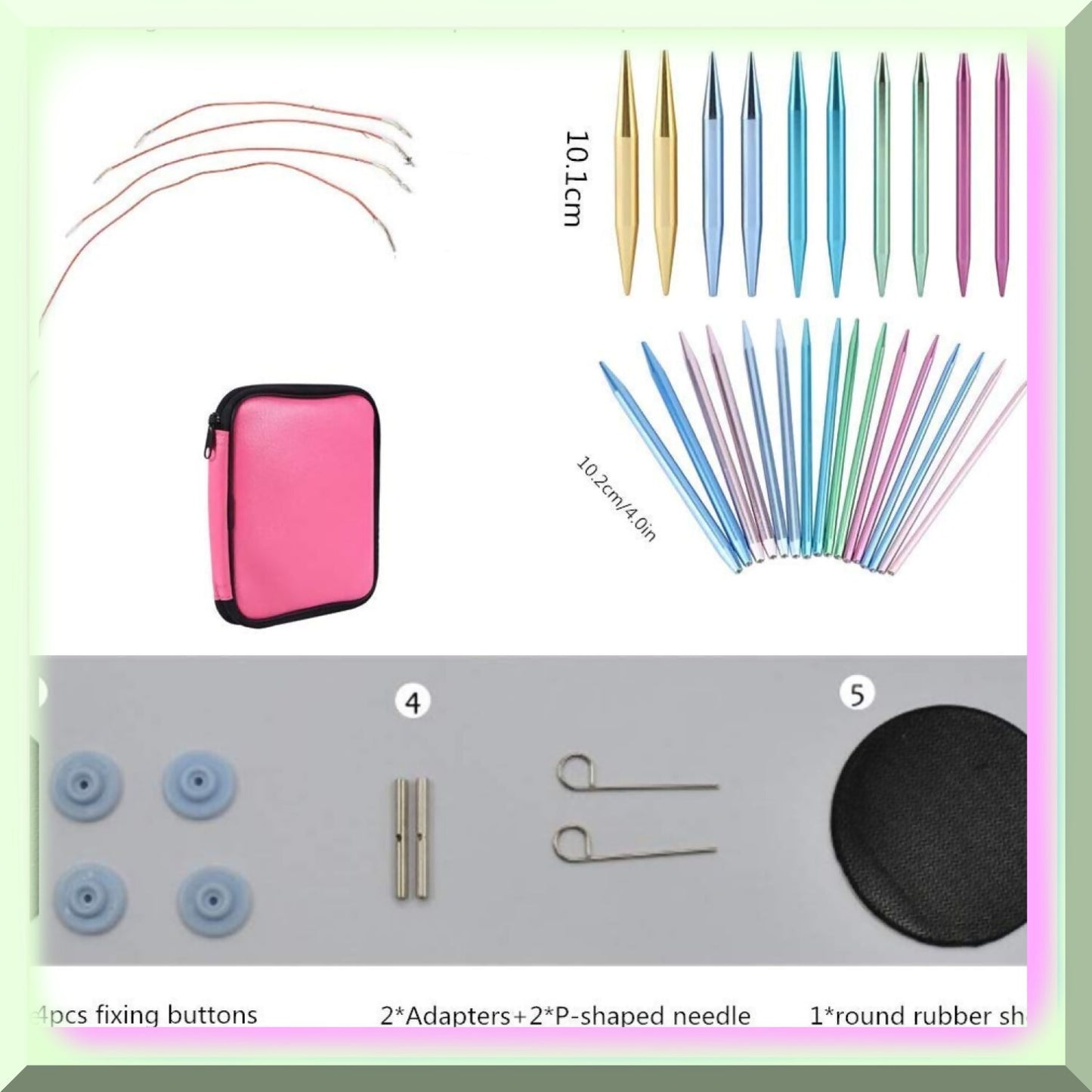 13 Sizes Interchangeable Circular Knitting Needles Set