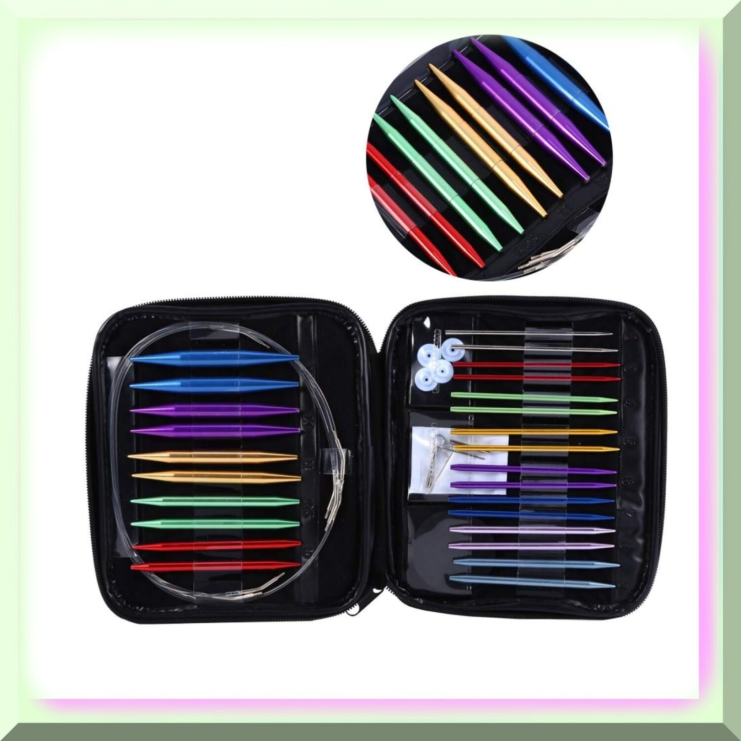 13 Sizes Interchangeable Circular Knitting Needles Set