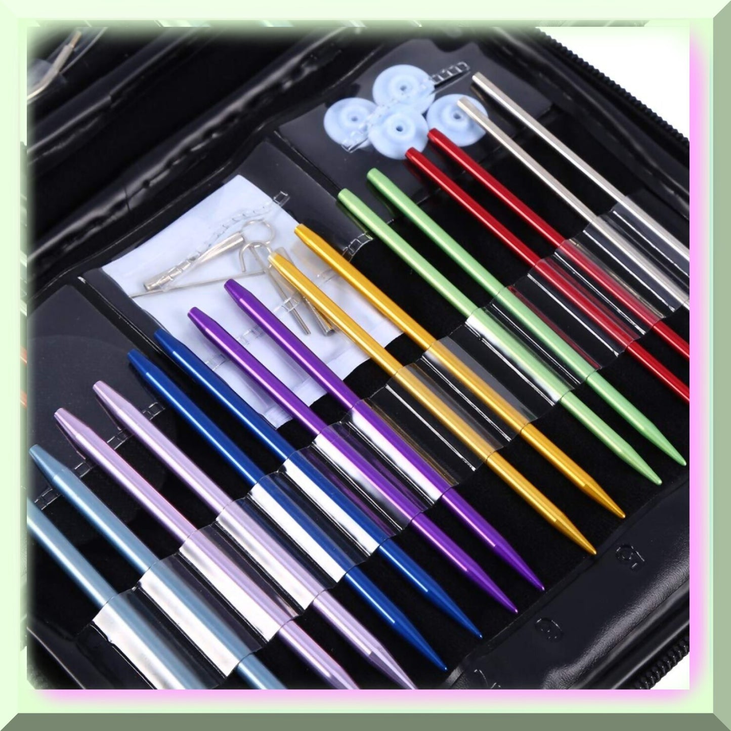 13 Sizes Interchangeable Circular Knitting Needles Set