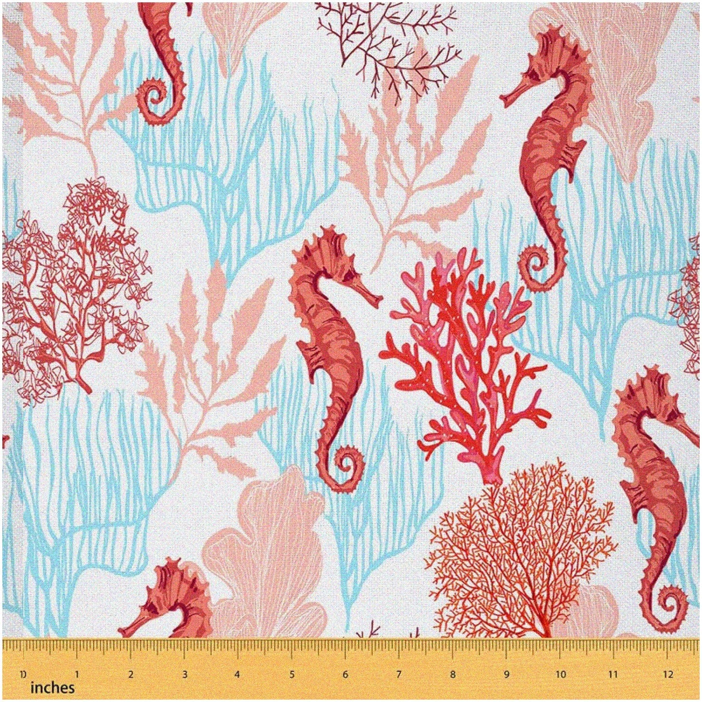 Oceanic Love Coral Upholstery Fabric 3 Yards