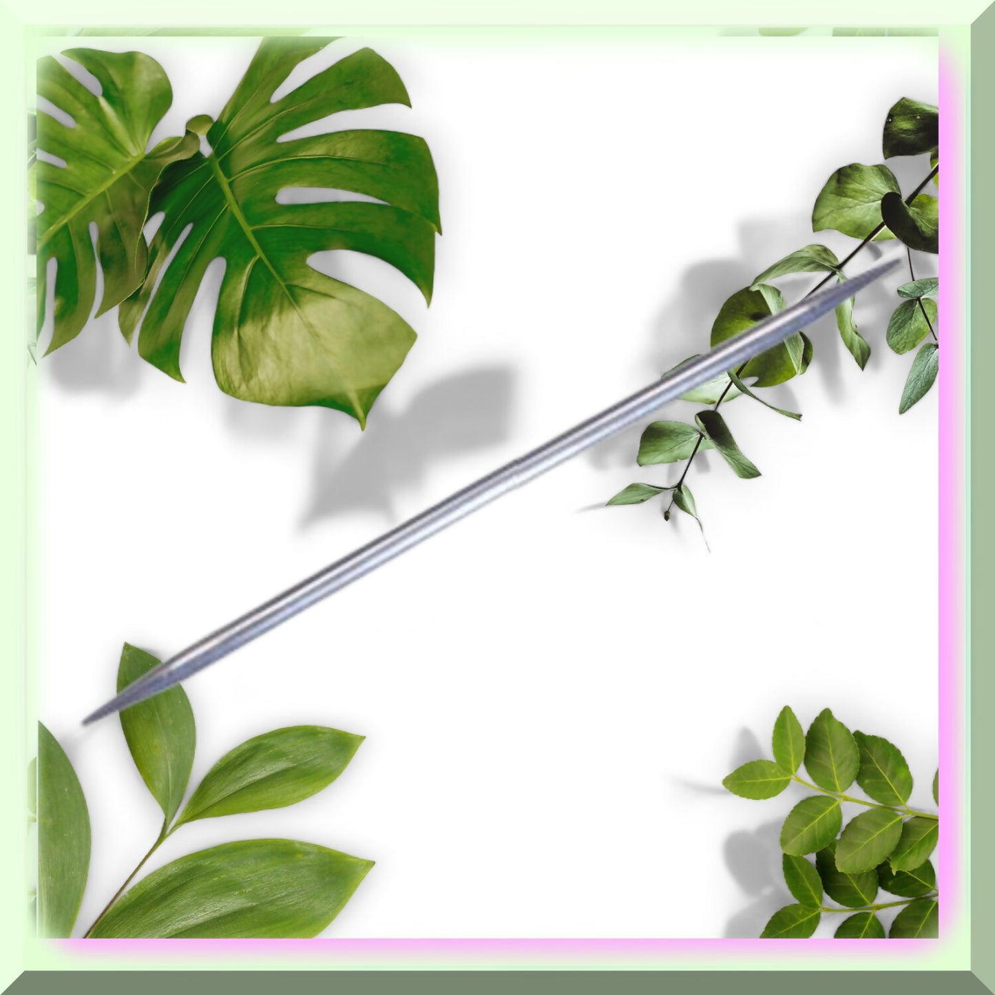 8-Inch Stainless Steel Double Point Knitting Needles
