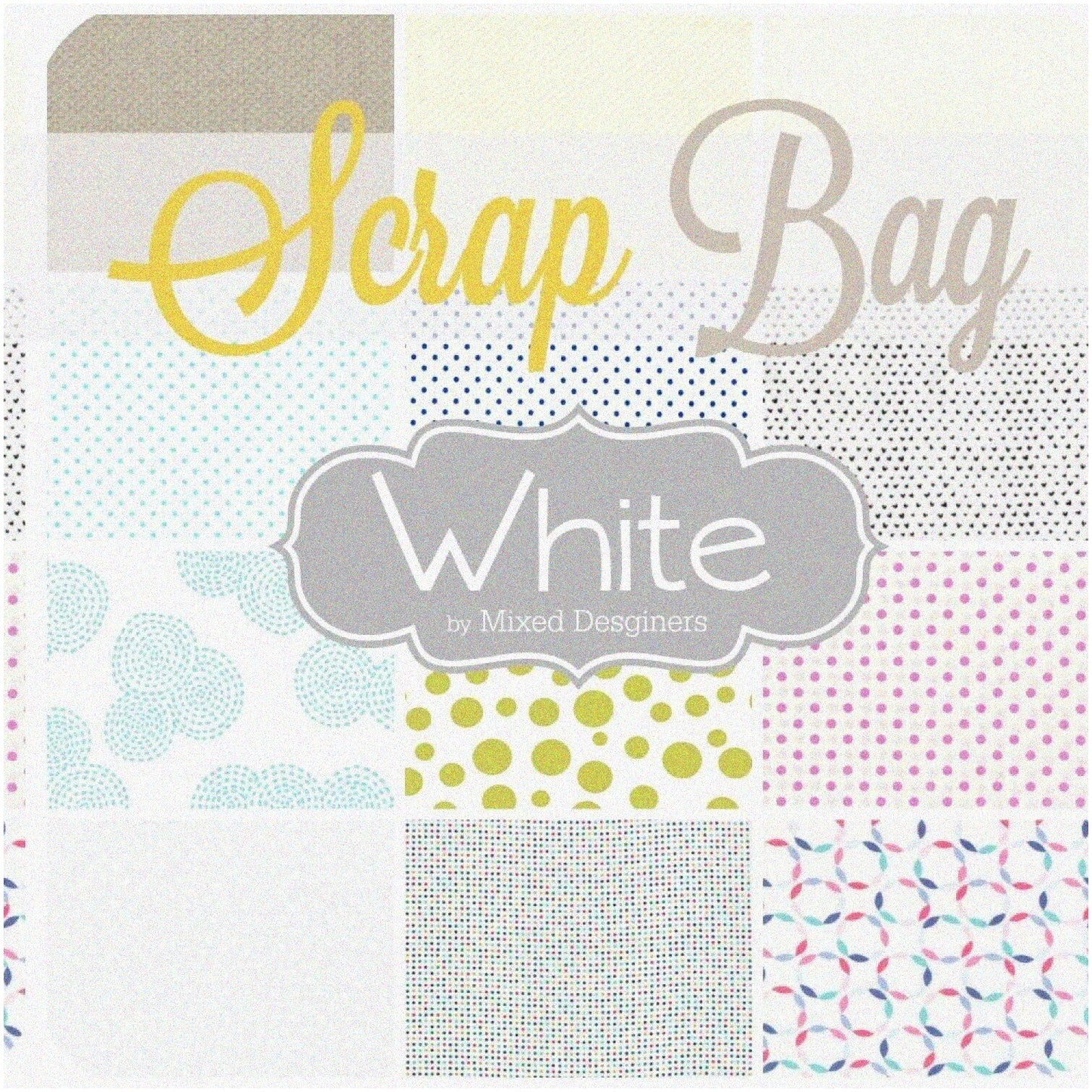 2 Yards Low Volume Fabric Scraps for Quilting