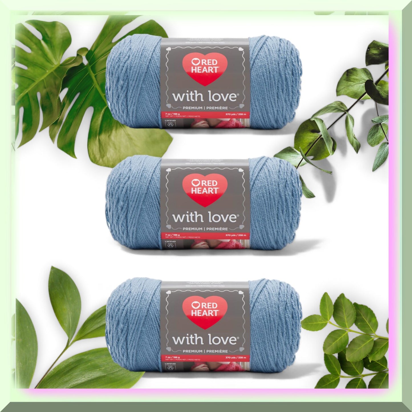Bluebell Bliss Acrylic Yarn Bundle 3 Pack 198g/7oz