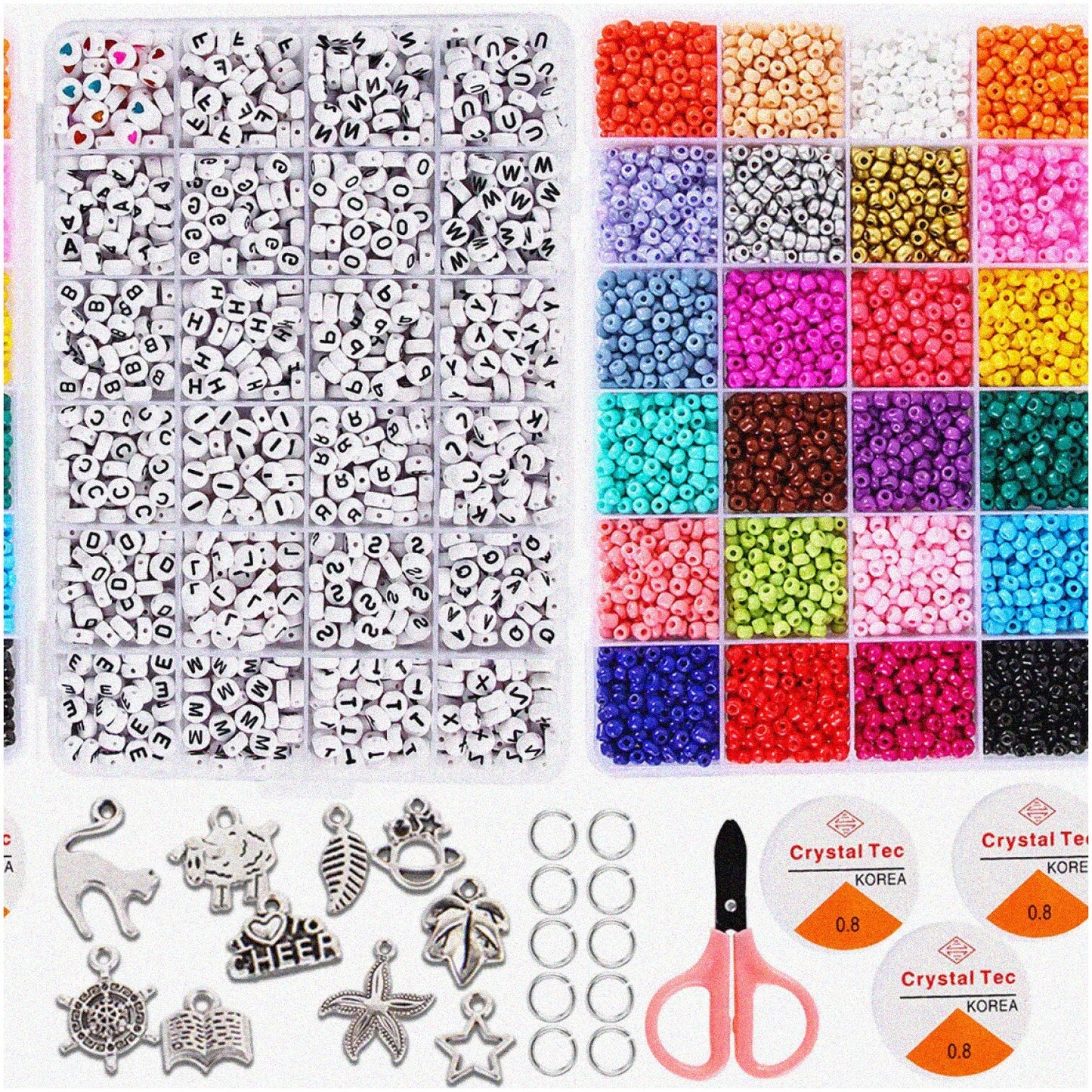 Jewelry Making Kit 5000+pcs Beads and Letters