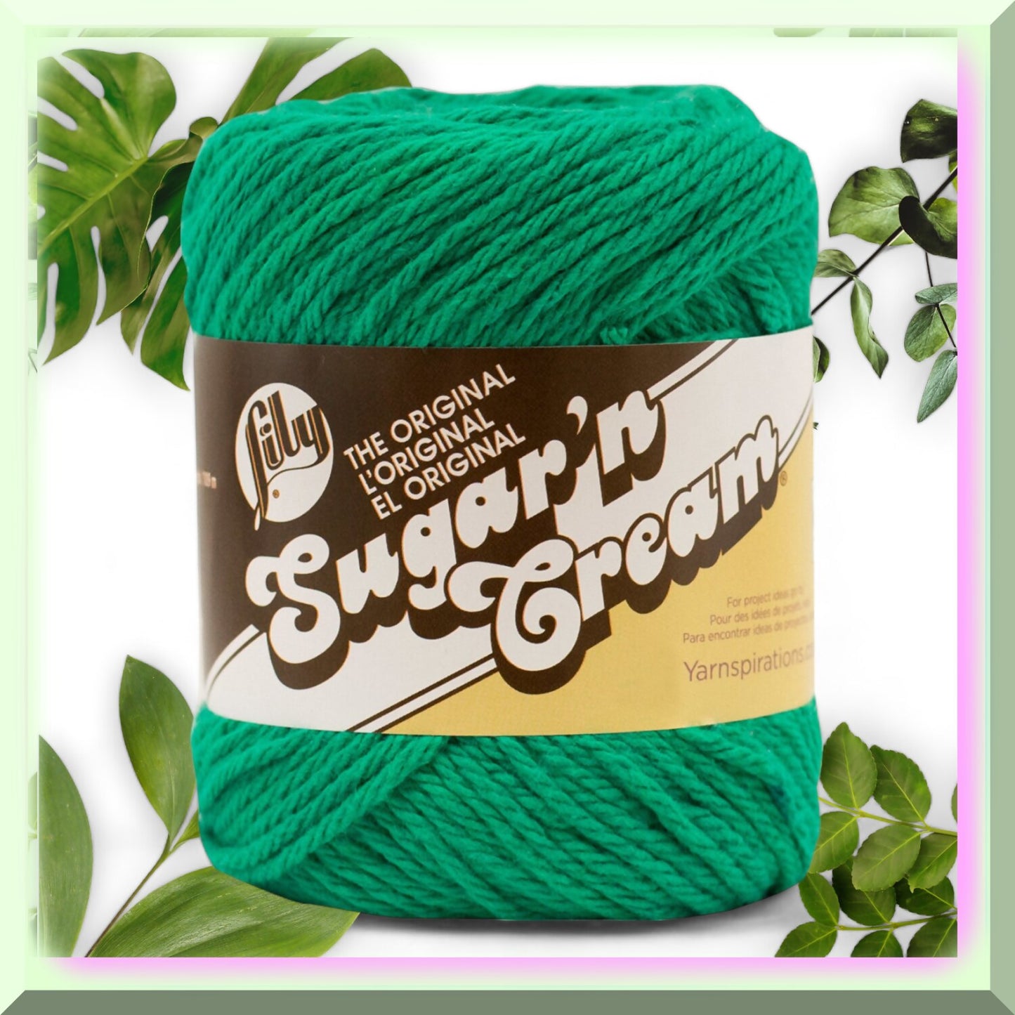 EcoCotton Green Yarn 2.5oz Medium 4 Gauge 100% Cotton