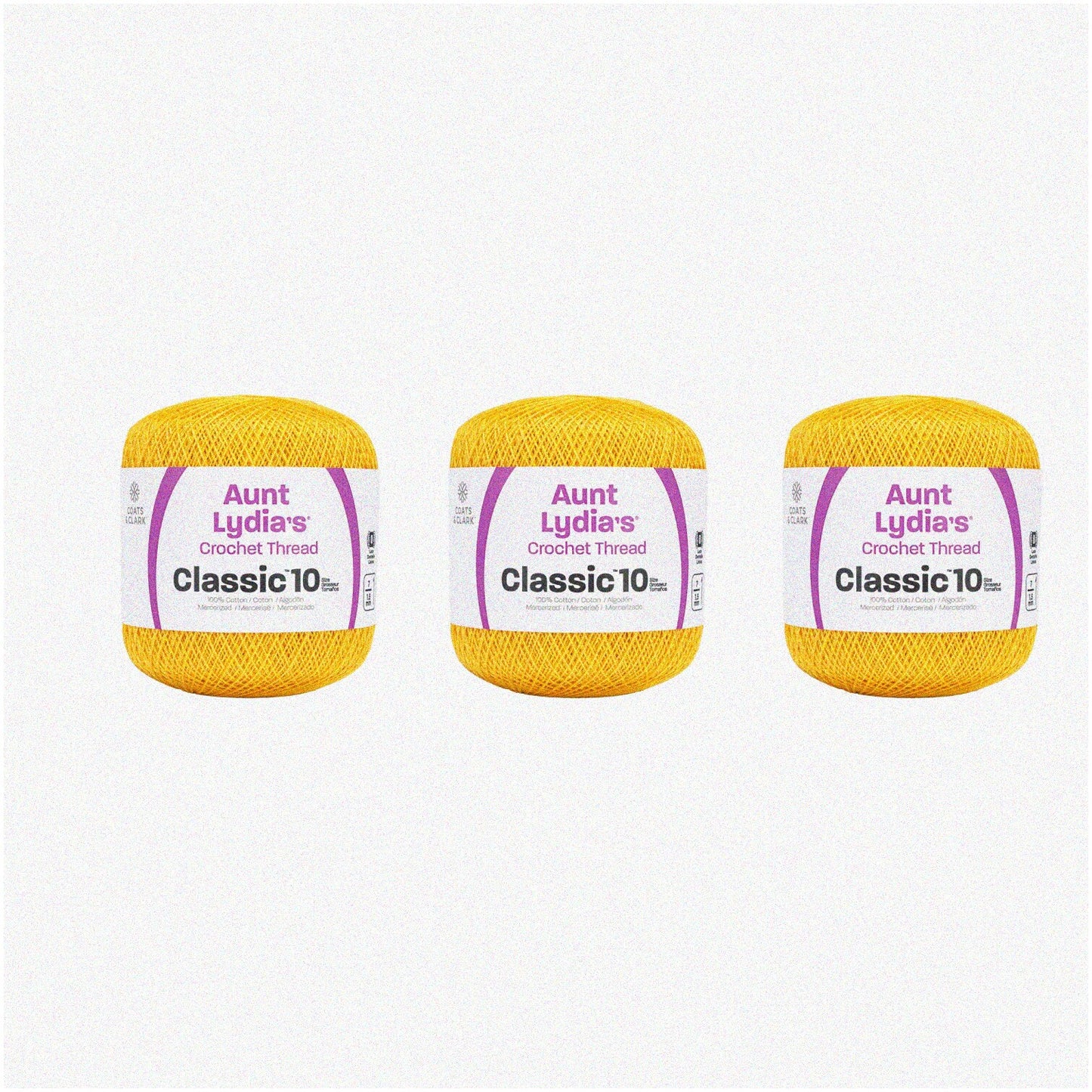 Golden Clicks Cotton Crochet Pack 3 Skeins Lydia Yellow