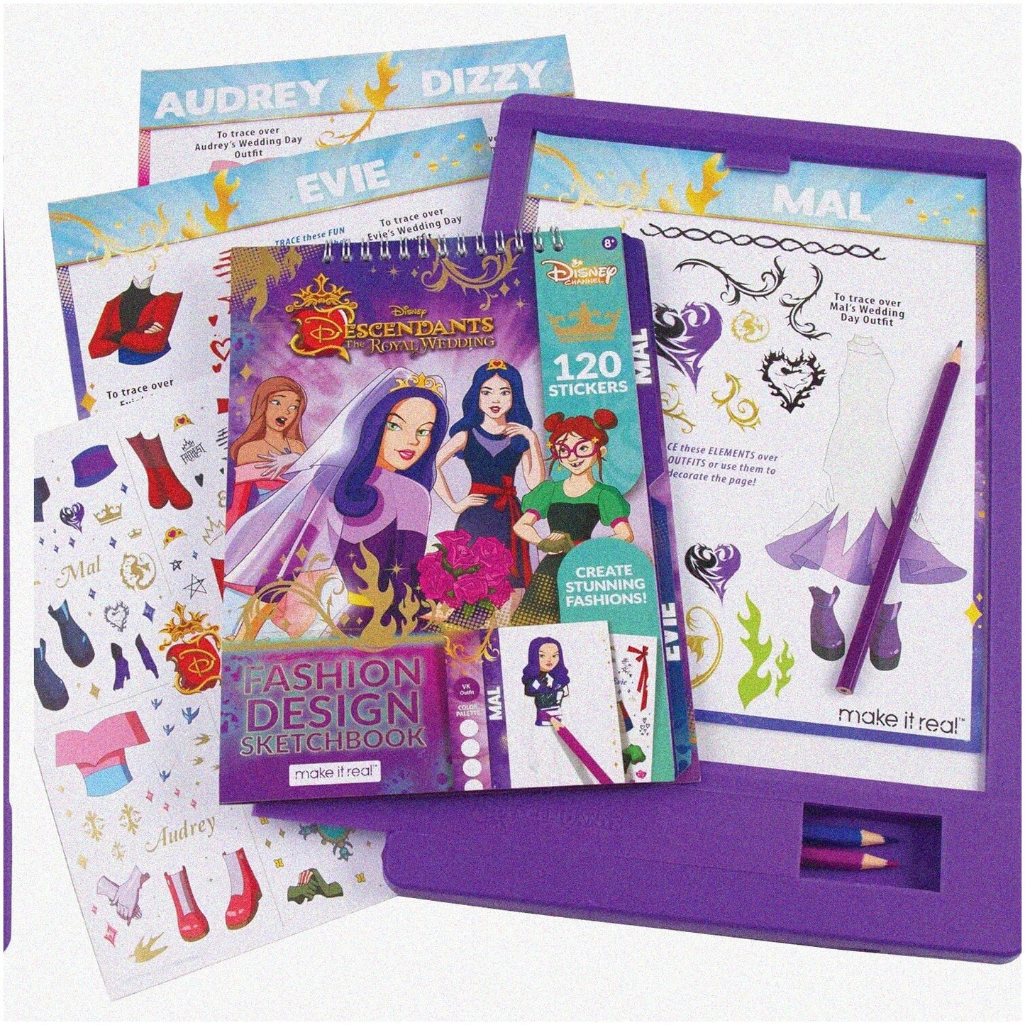Fashion Design Sketchbook & Tracing Light Table Kit for Girls