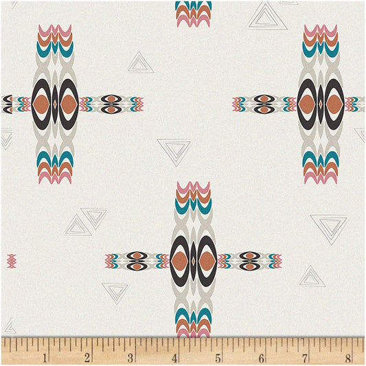 RhythmWeave Sienna Cotton Fabric 200TC Artistic ETNO Totems