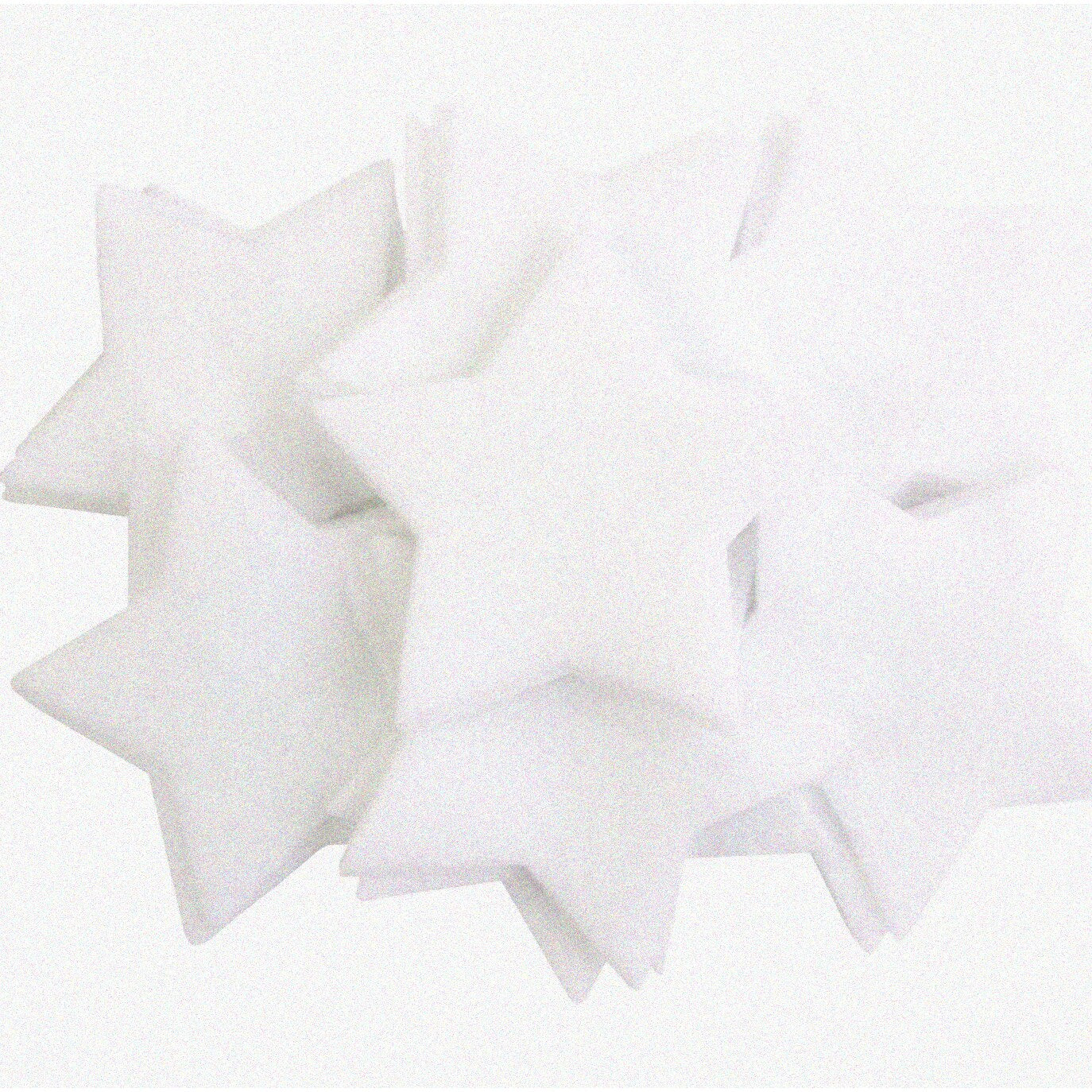 3-Inch White Felt Stars Set 35 Pieces