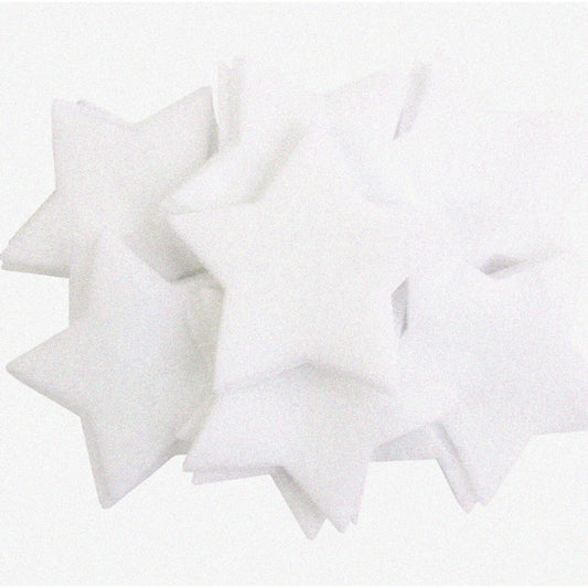 3-Inch White Felt Stars Set 35 Pieces