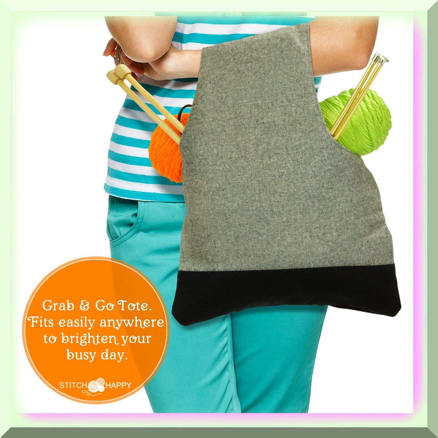 ErgoTote WristWrap Yarn Organizer for Knitting and Crochet